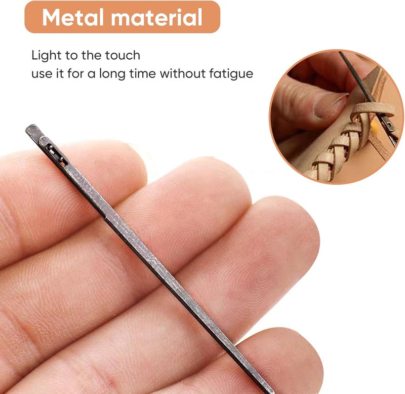 ALLCLEAN 30Pcs Sewing Leather Needle Manual Lacing Threading Single Prong Steel Needle LeatherCraft Tool Handmade Leather Needles - Image 3